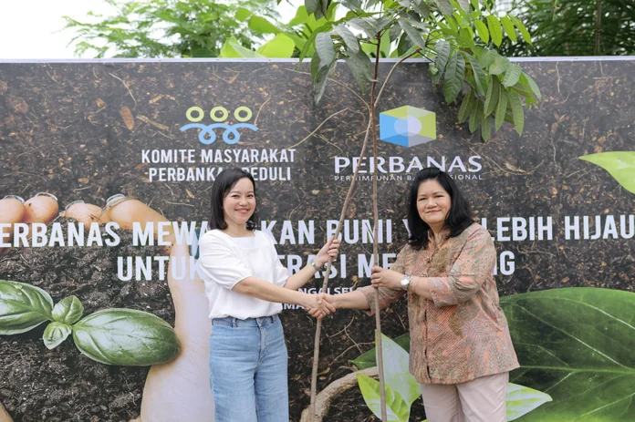 PERBANAS Gelar Aksi Tanam Pohon di Sungat Sei Sikambing Sumut