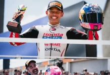 Cetak Sejarah! Pembalap Muda Indonesia Veda Ega Pratama Berhasil Naik Podium GP Brasil