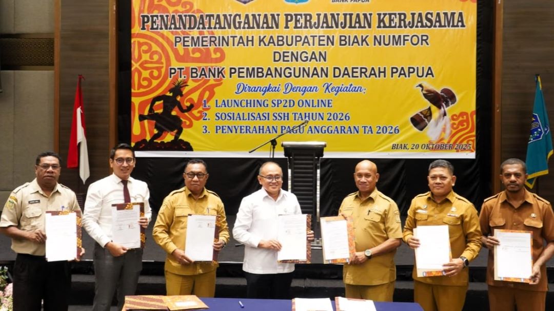 Pemkab Biak Numfor dan Bank Papua Tandatangani Beberapa Perjanjian ...