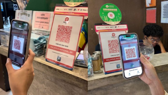 Ilustrasi proses transaksi mobile banking BRImo dan MyBCA di merchant DuitNow, Malaysia. Dok. Jaringan PRIMA