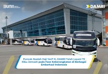 DAMRI Layani 72 Ribu Jemaah Haji Selama Fase Keberangkatan Haji 2026