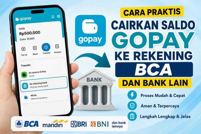 Cara Praktis Cairkan Saldo GoPay ke Rekening BCA dan Bank Lain, Lengkap dengan Langkahnya