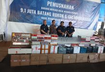 Bea Cukai Gresik Musnahkan 9 Juta Rokok Ilegal dan MMEA, Kerugian Negara Capai Rp6,8 Miliar
